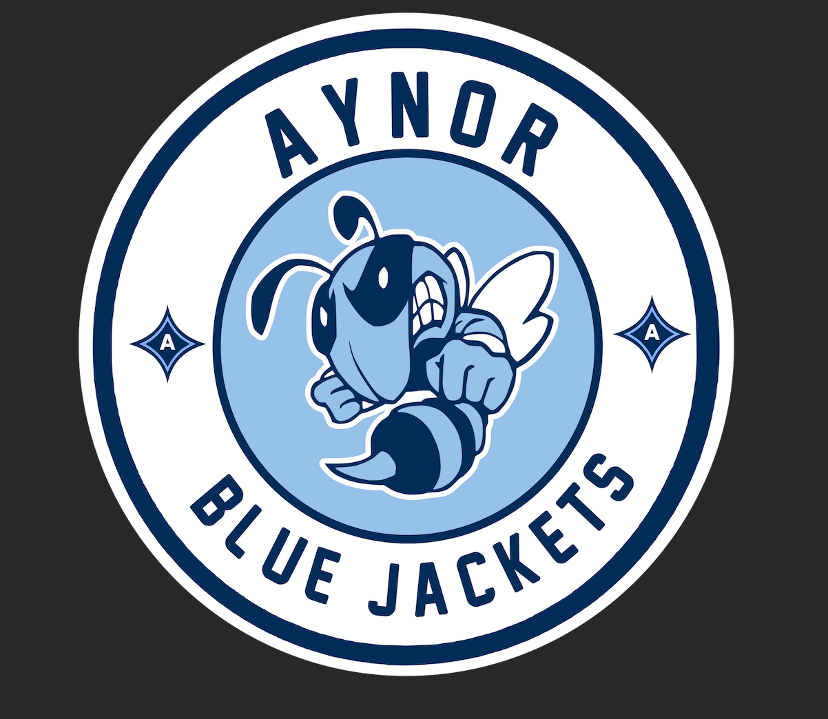 Aynor Blue Jackets Circle Sticker