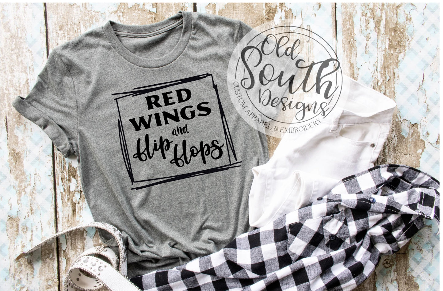 Red WIngs and Flip Flops