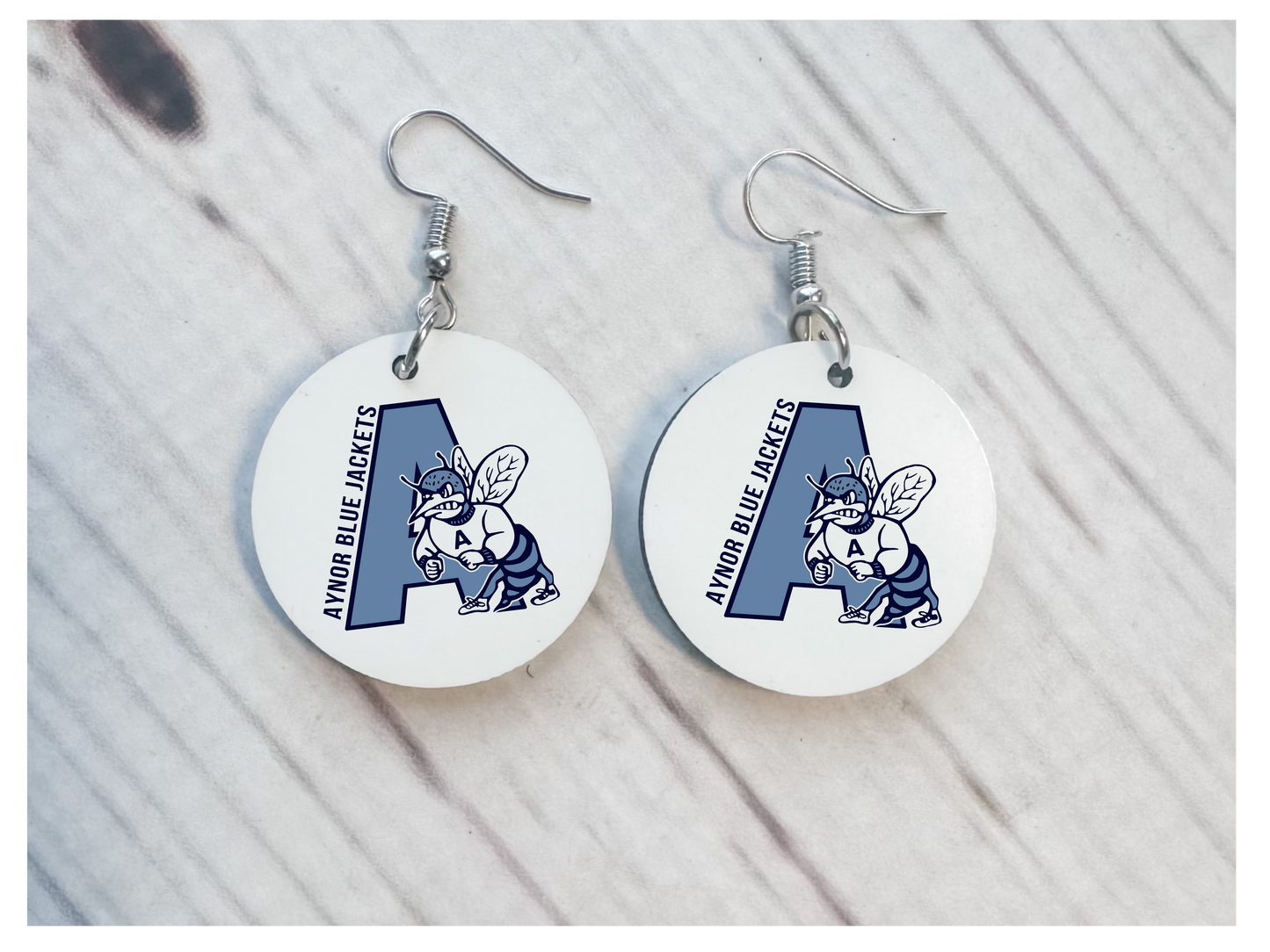 Vintage Blue Jacket Earrings