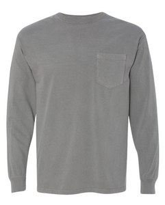 Comfort Colors Monogrammed Long Sleeve Pocket Tee