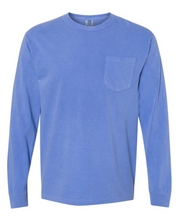 Load image into Gallery viewer, Comfort Colors Monogrammed Long Sleeve Pocket Tee
