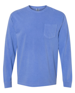 Comfort Colors Monogrammed Long Sleeve Pocket Tee