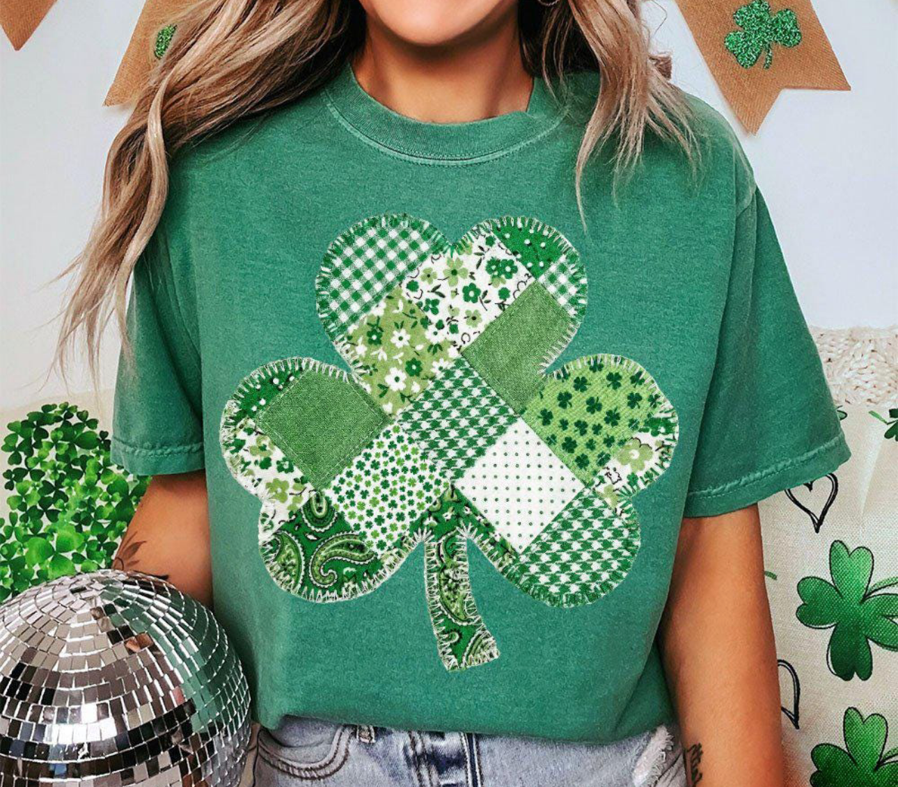 Patchwork Shamrock Tee