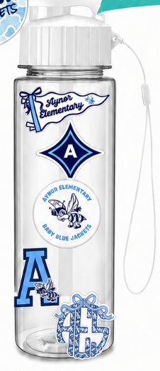 Water Bottle with Choice of One Sticker