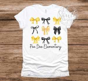 Pee Dee Elementary Bows Tee