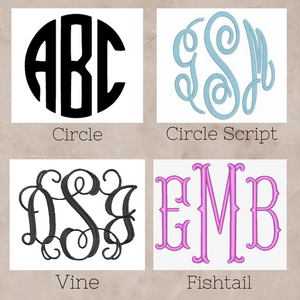 Monogrammed Comfort Colors Long Sleeve Tee