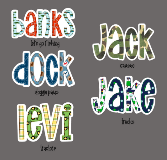 Personalized Name Stickers