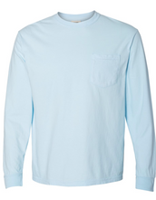 Load image into Gallery viewer, Comfort Colors Monogrammed Long Sleeve Pocket Tee
