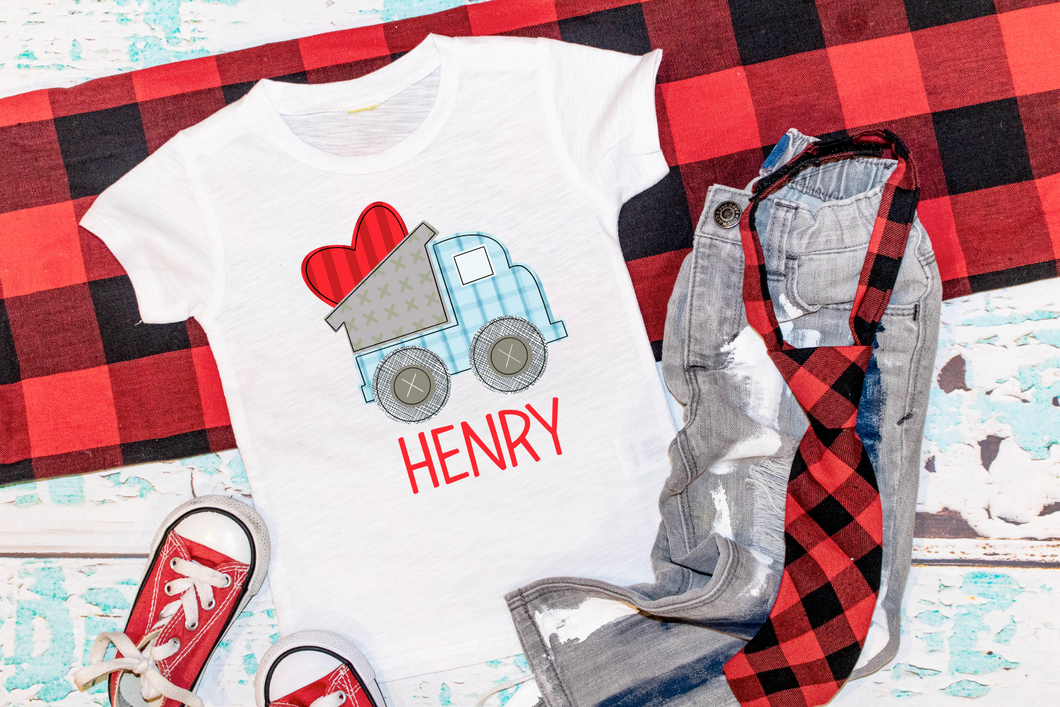 Dump Truck Valentine Tee